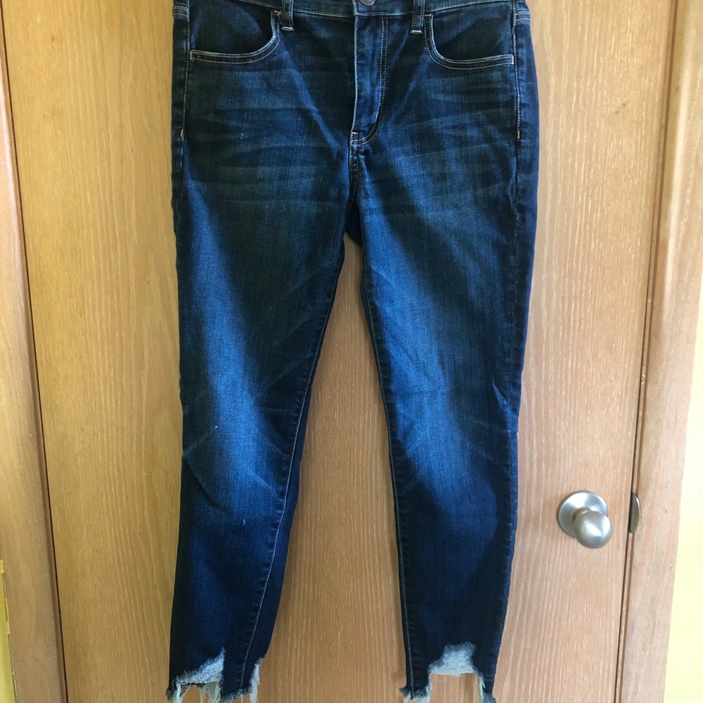 american eagle high rise jegging crop